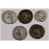 Image 1 : LOT OF 5 SILVER ANCIENTS UNATTRIBUTED SOME HIGH GRADE