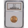 Image 1 : 1900 $5 GOLD LIBERTY NGC MS-62