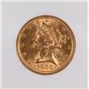 Image 2 : 1900 $5 GOLD LIBERTY NGC MS-62