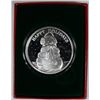 Image 1 : HAPPY HOLIDAYS SNOWMAN ONE Oz. .999  SILVER ART ROUND, IN CAPSULE/GIFT BOX