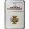Image 1 : 1899 $2.50 GOLD LIBERTY NGC MS65 GEM, BETTER DATE, WHOLESALE AT 2075.00