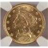Image 2 : 1899 $2.50 GOLD LIBERTY NGC MS65 GEM, BETTER DATE, WHOLESALE AT 2075.00
