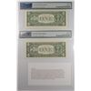 Image 2 : 2-1999 $1 NOTES 1-PMG 65 EPQ STAR NOTE & 1 PMG 66 EPQ