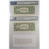 Image 2 : 2-1999 $1 NOTES 1-PMG 65 EPQ STAR NOTE & 1 PMG 66 EPQ