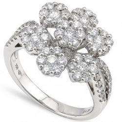 Magnificient 75pcs/1.2CT Diamond Ring Set in 18K Gold