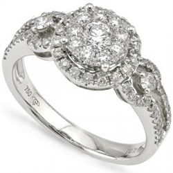 Distinctive 74pcs/0.72CT Diamond Ring Set in 18K Gold