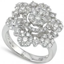 Fascinating 75pcs/1.84CT Diamond Ring Set in 18K Gold