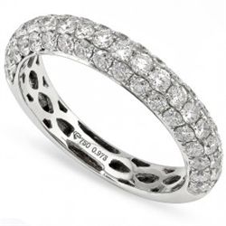 Lustrous 55pcs Micro Set Diamond Ring in 18K Gold