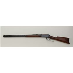 Winchester Model 1894 lever action rifle, .38-55 cal., 26” octagon barrel, blue finish, wood stocks,