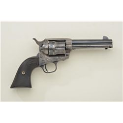 Colt Single Action Army revolver in .44-40 caliber, 4 ¾” barrel, blue and case hardened finish, hard