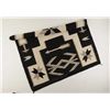 Image 1 : Finely woven Navajo rug with unusual storm pattern and Valero stars and arrows. The rug measures 84”