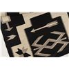 Image 3 : Finely woven Navajo rug with unusual storm pattern and Valero stars and arrows. The rug measures 84”