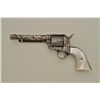 Image 2 : Colt Single Action Army revolver in .45 caliber, barrel shortened to 5 ¾”, fully silver overlaid in 