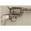 Image 8 : Colt Single Action Army revolver in .45 caliber, barrel shortened to 5 ¾”, fully silver overlaid in 