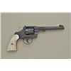 Image 1 : Colt Officer’s Model Heavy Barrel DA revolver, beautifully engraved, .32 cal., 6” barrel, adjustable