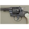 Image 8 : Colt Officer’s Model Heavy Barrel DA revolver, beautifully engraved, .32 cal., 6” barrel, adjustable