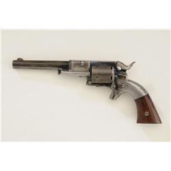 Allen & Wheelock Sidehammer Lipfire Pocket revolver, .32 cal., 5” octagon barrel, blue finish, wood 