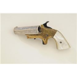 Brown Mfg. Co. “Southerner” Deringer, .41 cal., 2-1/2” barrel, engraved, gold and silver plated, fau
