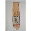 Image 3 : Large beaded and quilled American Indian pipe bag from Plains Indian tribes probably Sioux. The cond