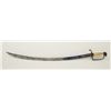 Image 2 : Curved blade Eaglehead Officer’s sword and partial scabbard made for the American market, likely by 