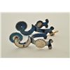Image 1 : Very fancy unmarked E. Garcia style parade spurs with engraved silver overlays on fire blued body sh