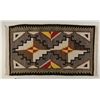 Image 2 : Navajo rug in klagetoh pattern showing unusual yellow color with traditional red, cream, brown, gray