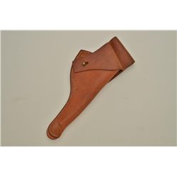 Tan leather flap holster Model M4 for a Colt or S&W Model 1917 .45 cal., DA revolver made circa 1946