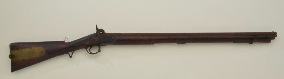 British percussion back action lock full stock rifle, .70 cal., 30 ...
