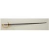 Image 2 : English sword (no scabbard), circa 1790’s 38-1/2” overall with a 32-1/2” engraved blade, wire wrappe