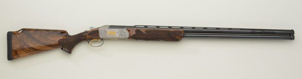 Krieghoff Exhibition Grade engraved custom over and under shotgun in 12 ...
