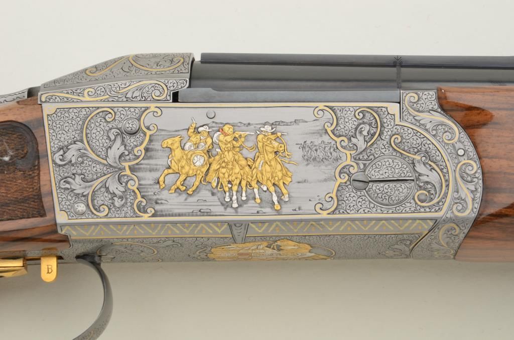 Krieghoff Exhibition Grade engraved custom over and under shotgun in 12 ...