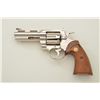 Image 1 : Colt Python double action revolver in .357 Magnum caliber with 4” barrel and factory nickel finish, 