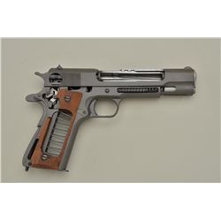 Ithaca Model 1911-A1 semi-auto pistol, CUT-A-WAY, .45 cal., 5” barrel, parkerized finish, checkered 