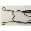 Image 2 : U.S. Army leather horse headstall and bit with bronze U.S. Army insignia rosettes, in overall good c