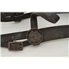 Image 3 : U.S. Army leather horse headstall and bit with bronze U.S. Army insignia rosettes, in overall good c