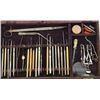 Image 3 : Dentist tools and picks in wooden box with some marked older pieces. Gale and Kim Kennedy Collection