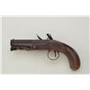 Image 2 : Flintlock large bore pocket pistol signed Tomlinson, Dublin on the barrel in approximately .69 calib