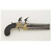 Image 2 : High quality and unusual long barreled flintlock tap-action two show pistol signed H. Nock, London. 