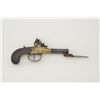 Image 2 : Center hammer flintlock pistol with folding bayonet and brass frame marked “Patrick, Liverpool”. The