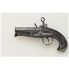 Image 1 : Spanish Miqulet flintlock pocket pistol in .62 caliber with plain iron mountings and traces of origi