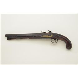 Interesting American flintlock pistol of Dragoon size with Ketland lock and British proofed barrel p