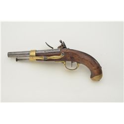 French Model 13 flintlock Martial pistol with brass mounts and St. Etienne Arsenal markings in .69 c