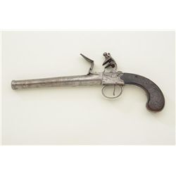 English Queen Anne period center hammer flintlock pistol signed “Turvey, London” circa about 1690 to