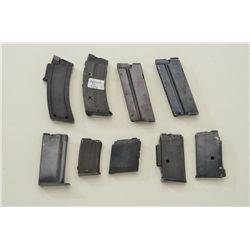 Lot of 9 misc. .22 caliber rifle magazines for assorted firearms by various makers including an Ansc