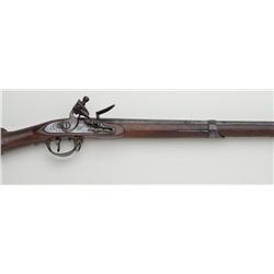 U.S. flintlock musket by Harper’s Ferry with lockplate dated 1812, .69 cal., 45-1/4” barrel, full le