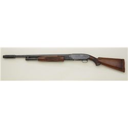 Winchester Model 12 pump action shotgun, takedown, 12 gauge, 2-3/4” chamber, after market added Cutt