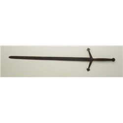 Huge Victorian Claymore two hand iron sword, approx. 52-1/2” overall with the blade measuring 40-1/2