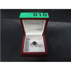 925 silver cluster ring set with 10 diamonds