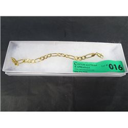 Man's 14kt gold clad - Figaro bracelet