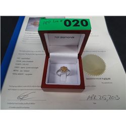 Rare yellow diamond cluster ring.